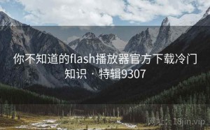 你不知道的flash播放器官方下载冷门知识 · 特辑9307