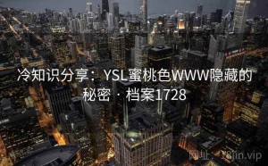 冷知识分享：YSL蜜桃色WWW隐藏的秘密 · 档案1728