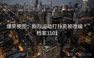 爆笑梗图：剧烈运动打扑克被改编 · 档案3101