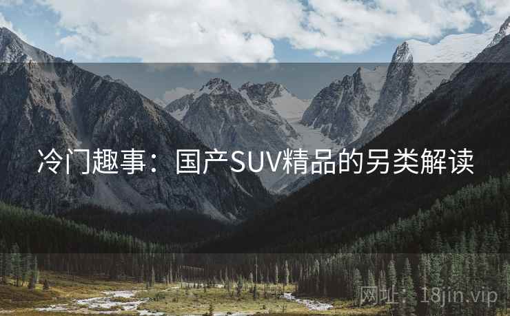 冷门趣事：国产SUV精品的另类解读